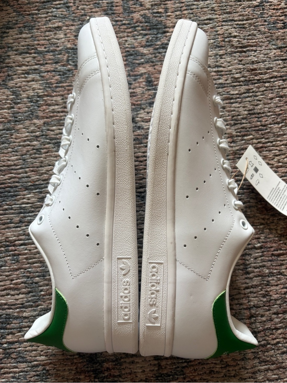 ADIDAS Men’s Stan Smith Sneakers with Green Heel Tab -size 14 US - Picture 5 of 6